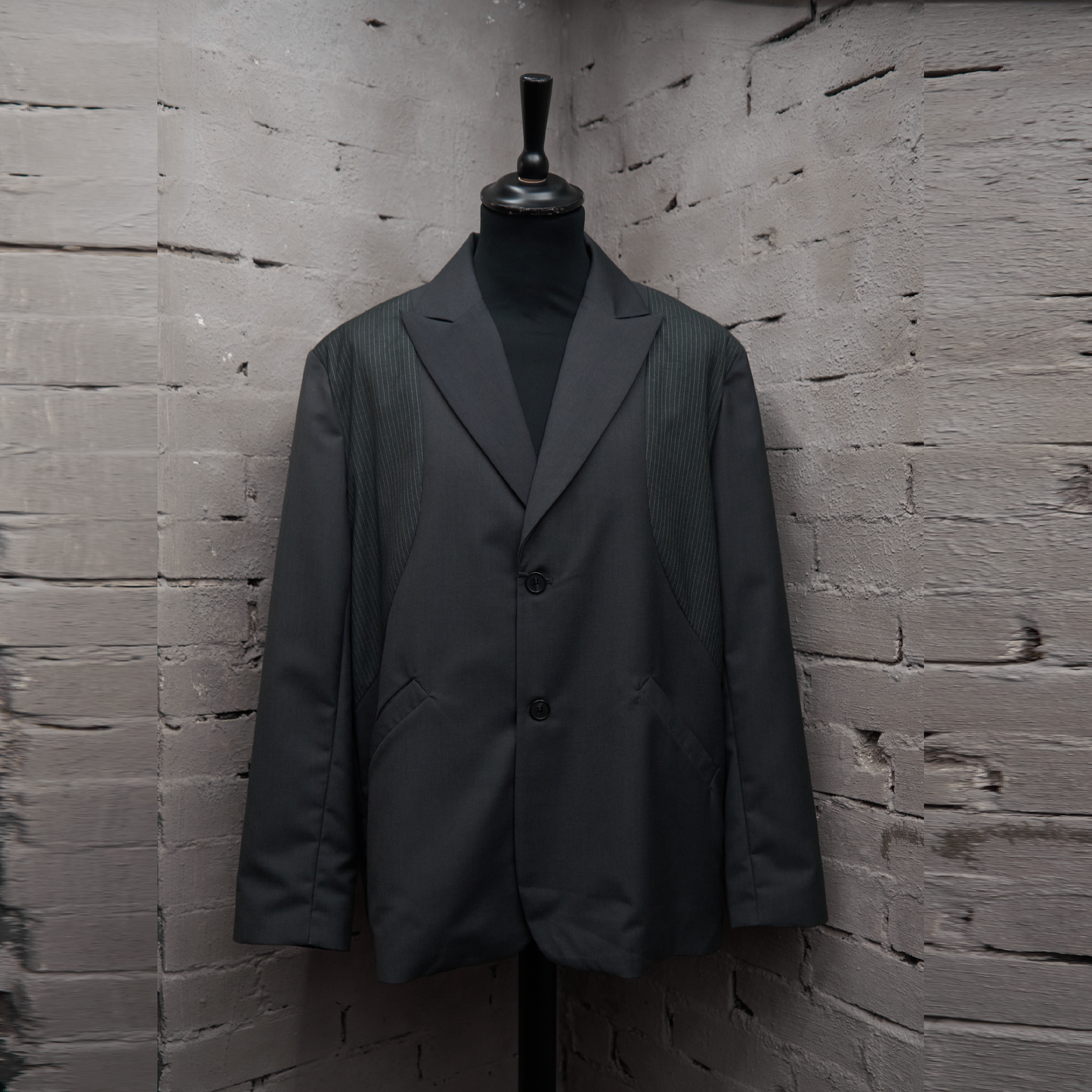 Pinstripe Panel Blazer