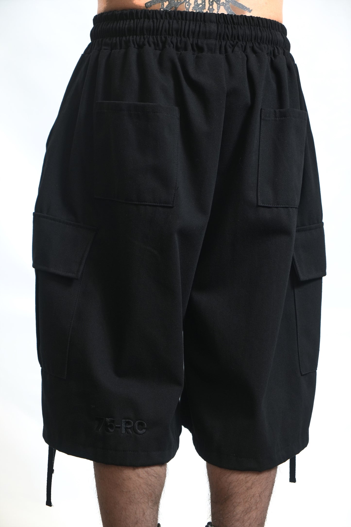 Utility Cotton Shorts Black