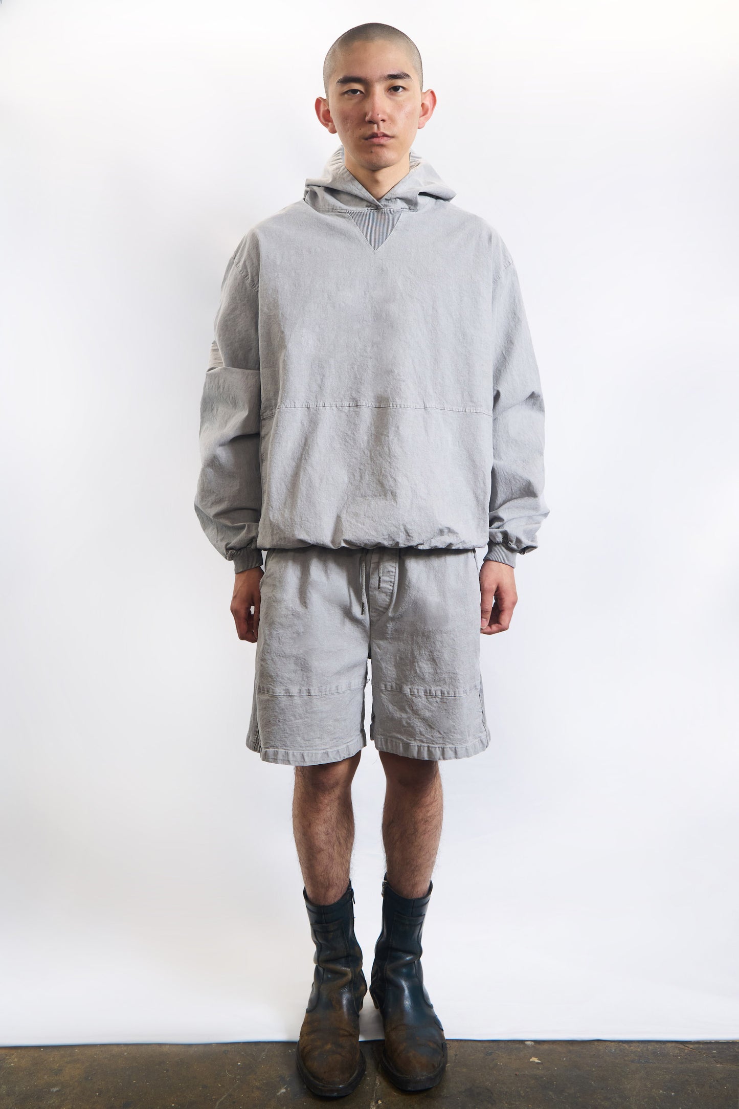 Garment Dyed Hoodie Washed Stone