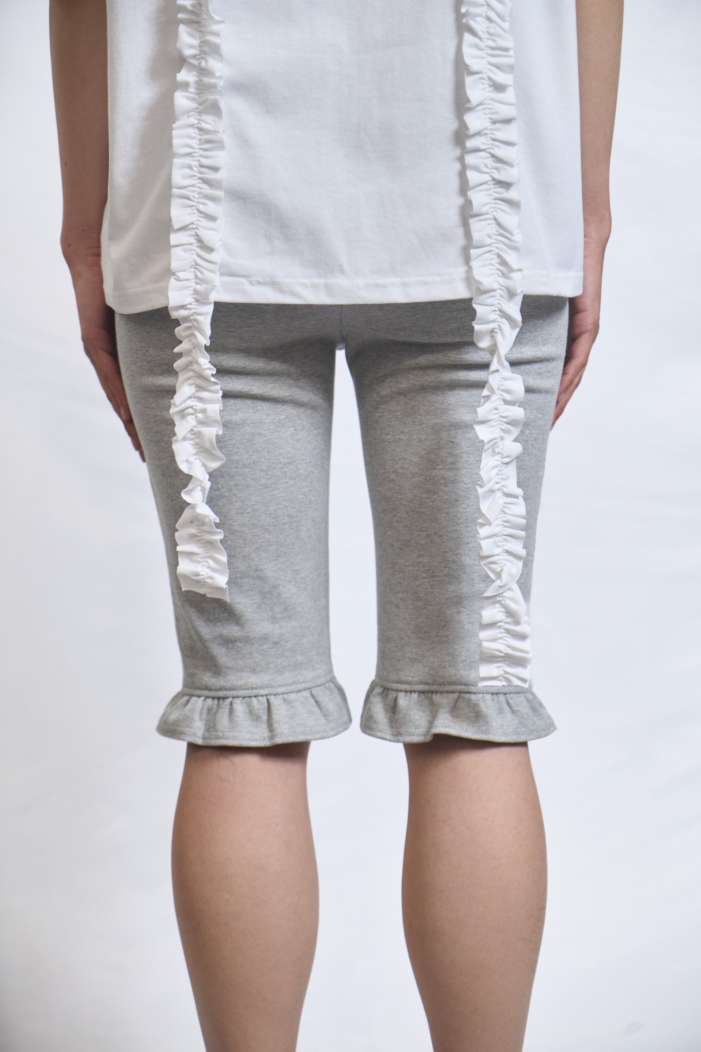 Ruffle Strip Cotton Tee