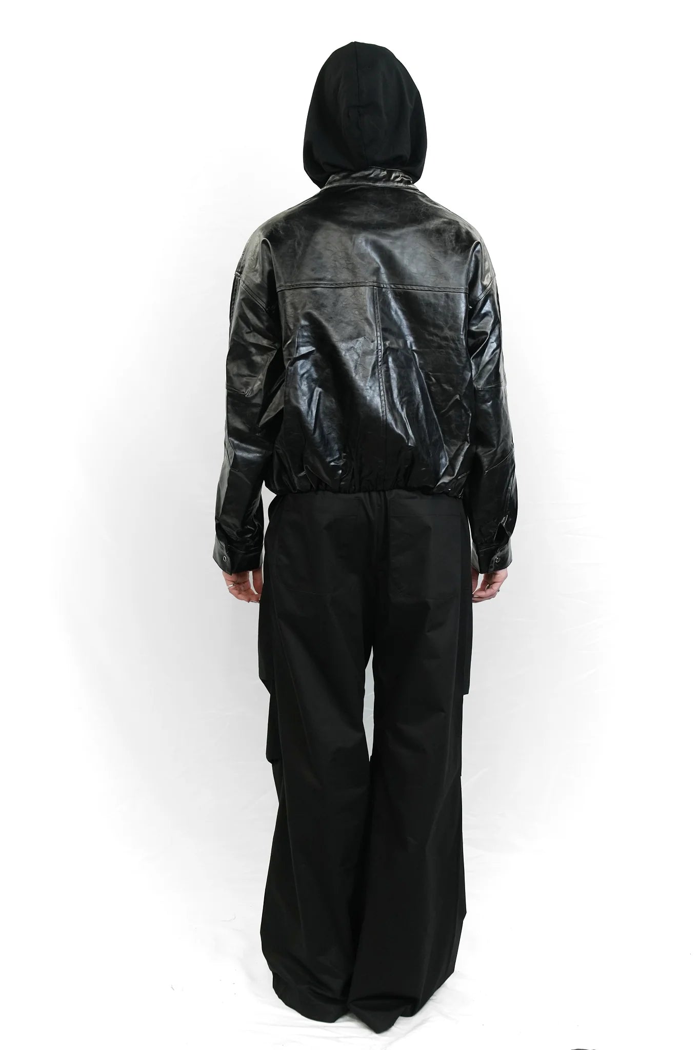 Black glossy PU jacket