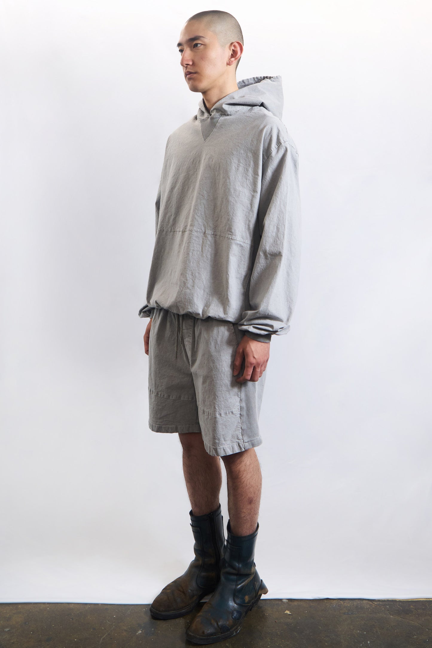Garment Dyed Hoodie Washed Stone
