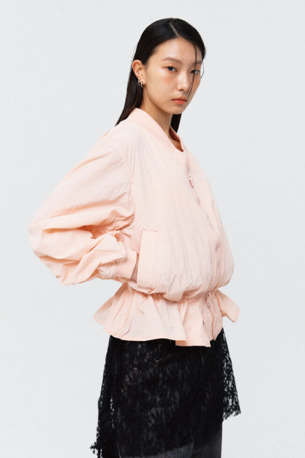 Air shirring jumper salmon