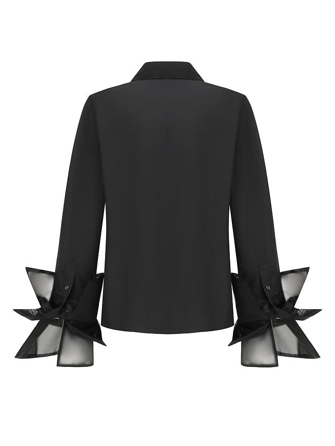Organza shirt-black