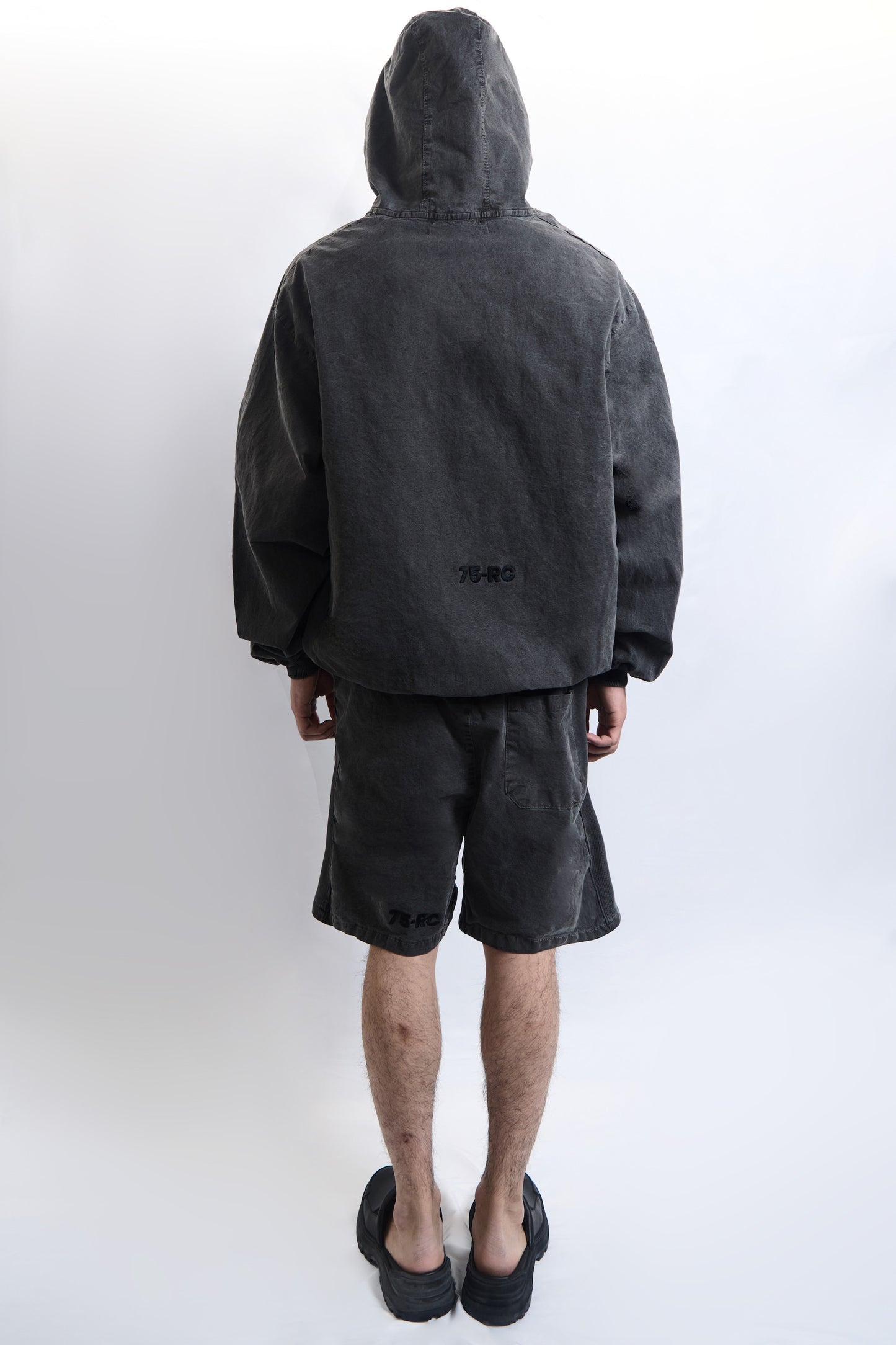 Garment Dyed Hoodie Faded Charcoal
