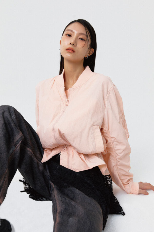 Air shirring jumper salmon