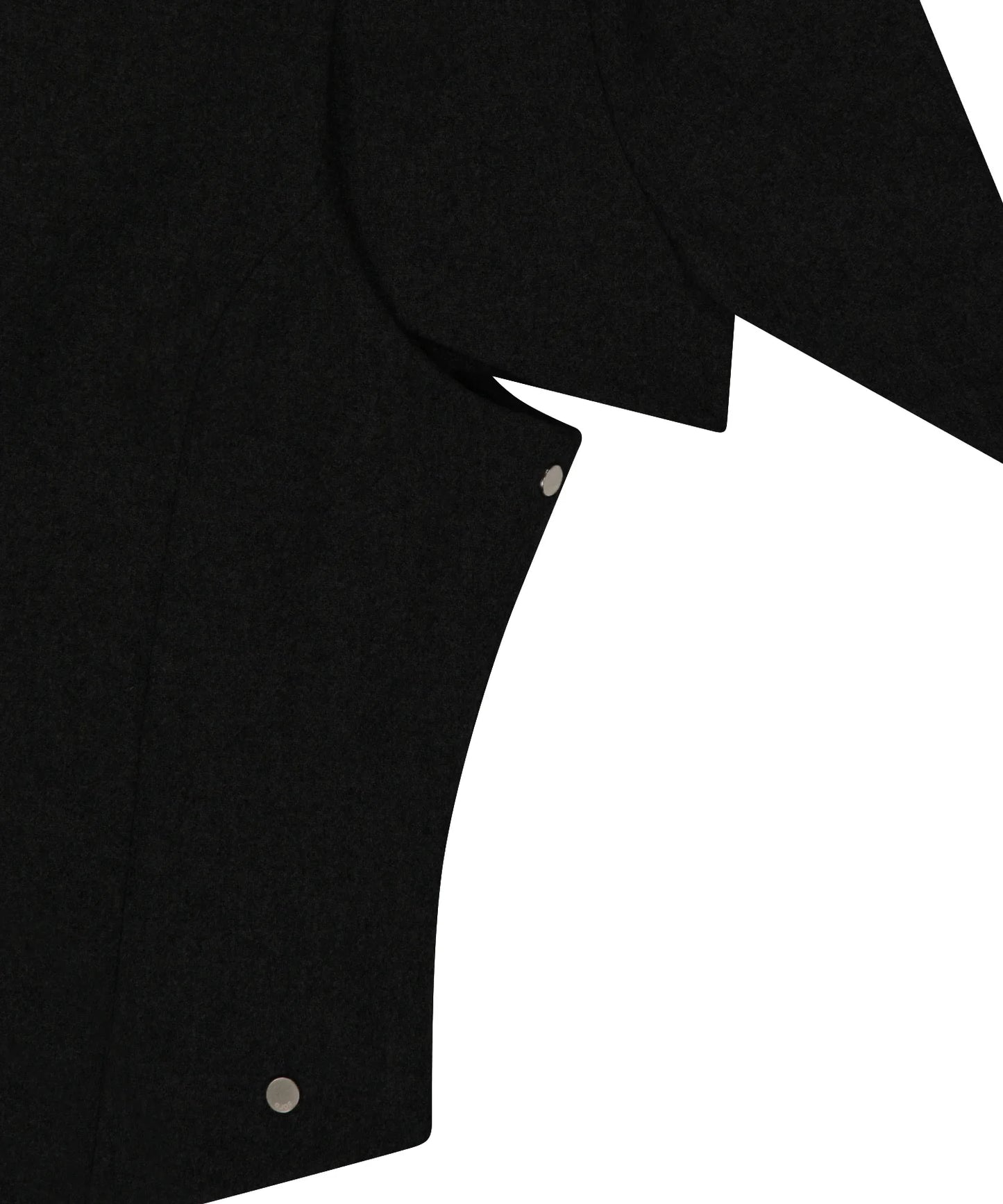 LAYERED BOLERO WOOL JACKET - BLACK