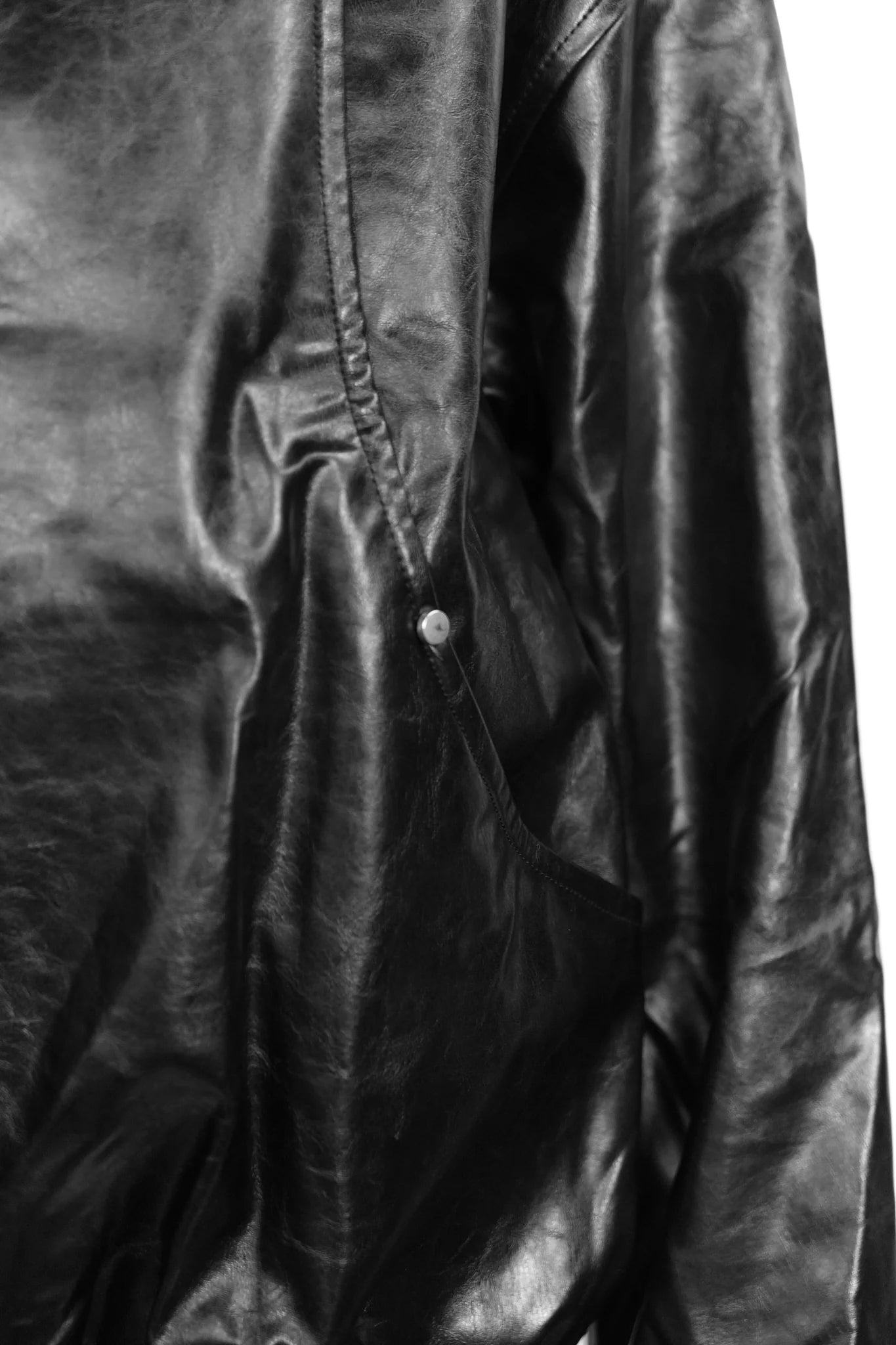 Black glossy PU jacket