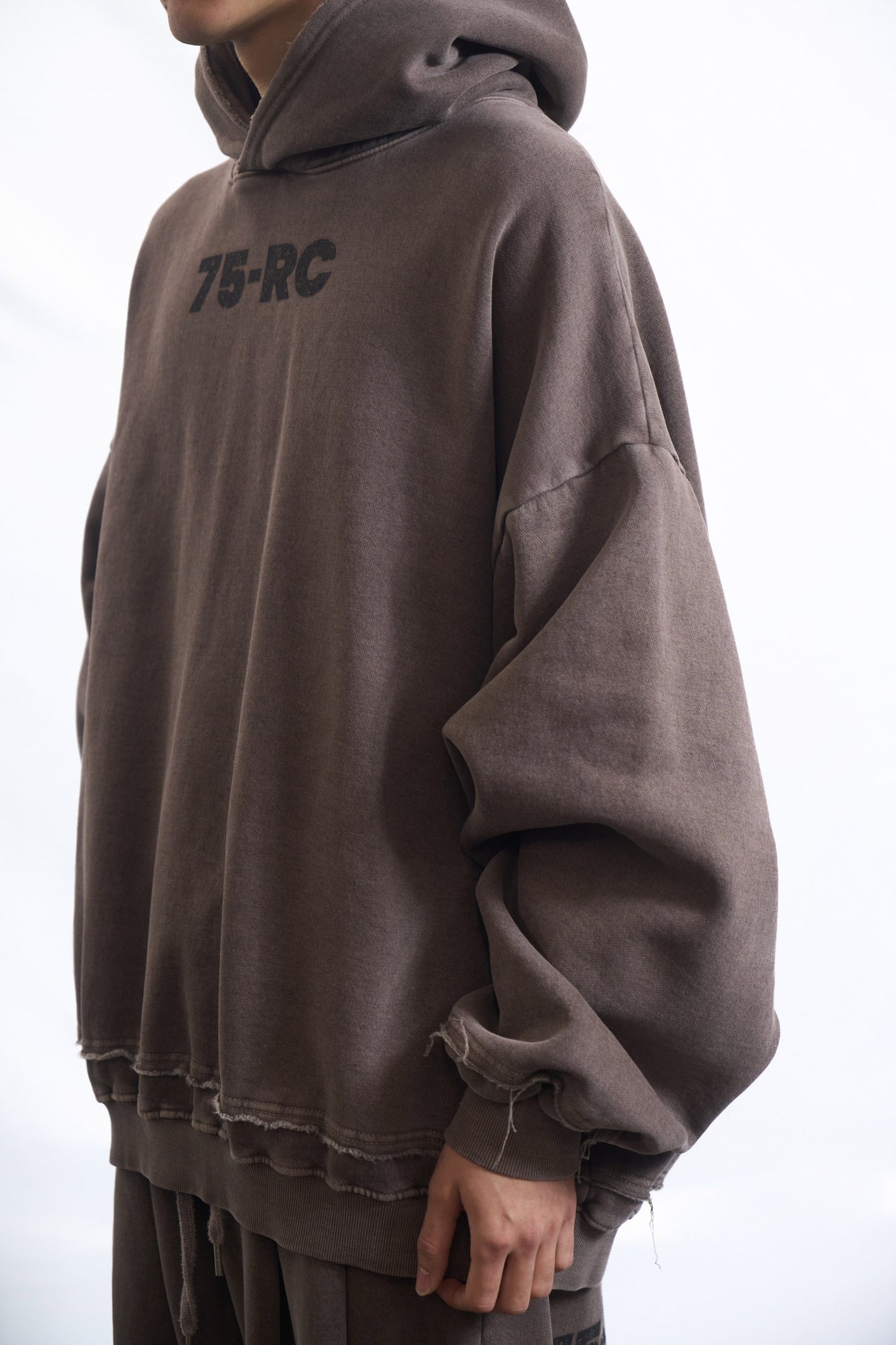 Fade Oversized Track Hoodie Cocoa