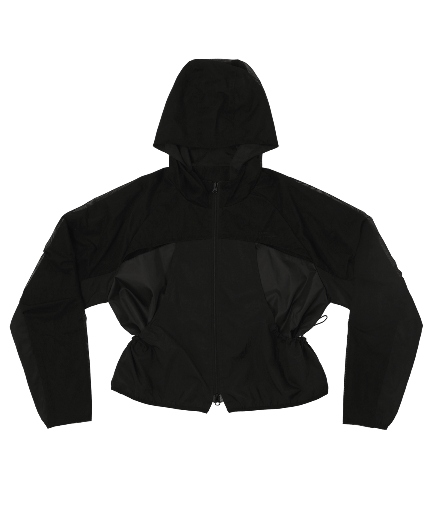 Double layered windbreaker black