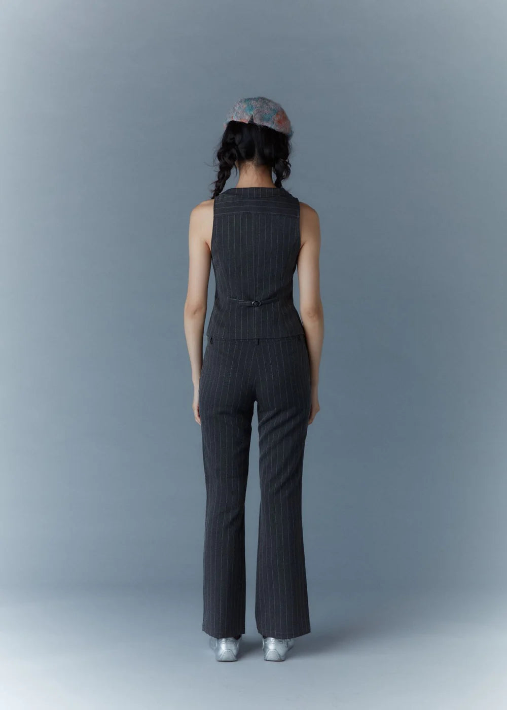 Pinstripe mock two-piece waistcoat