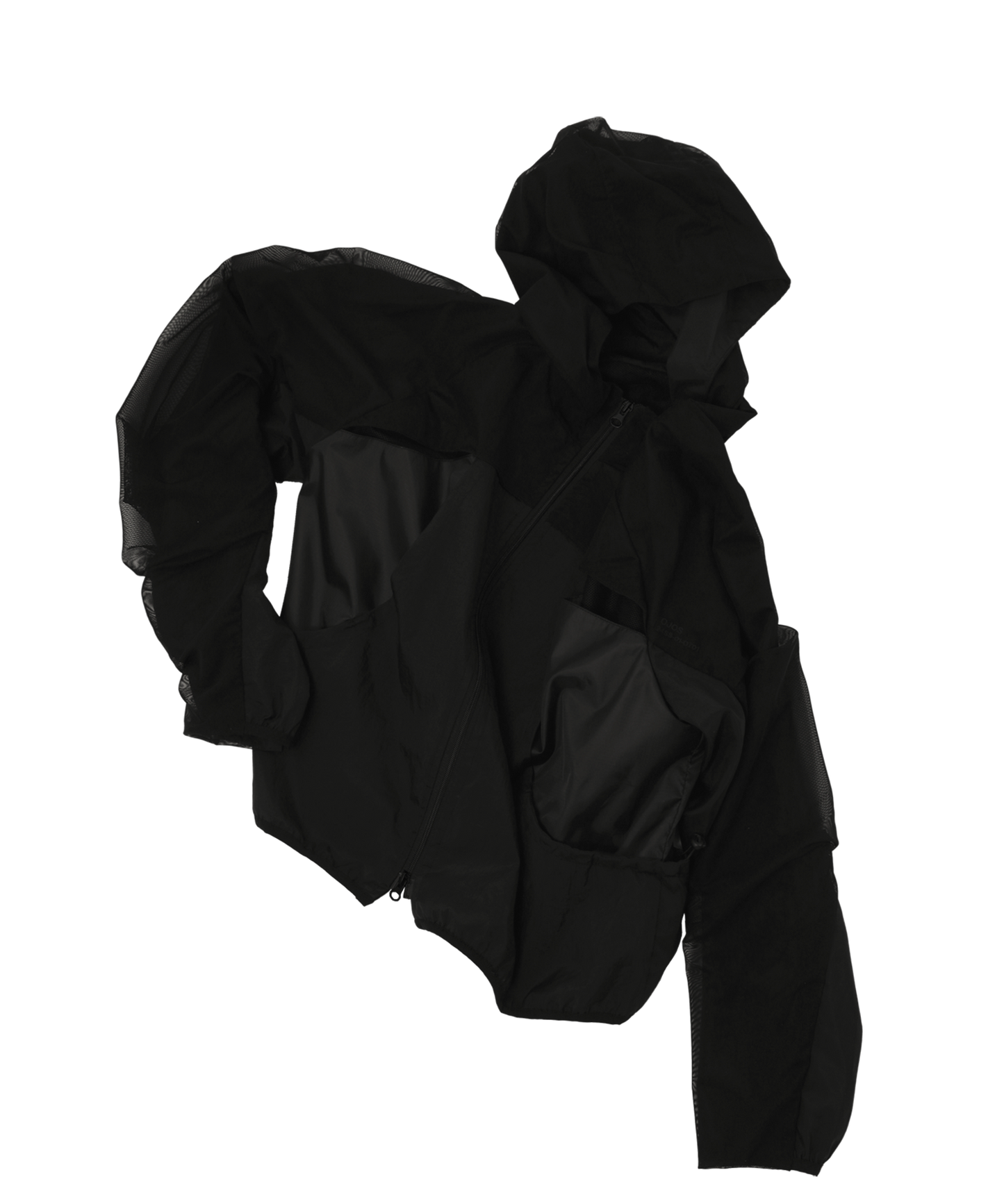 Double layered windbreaker black