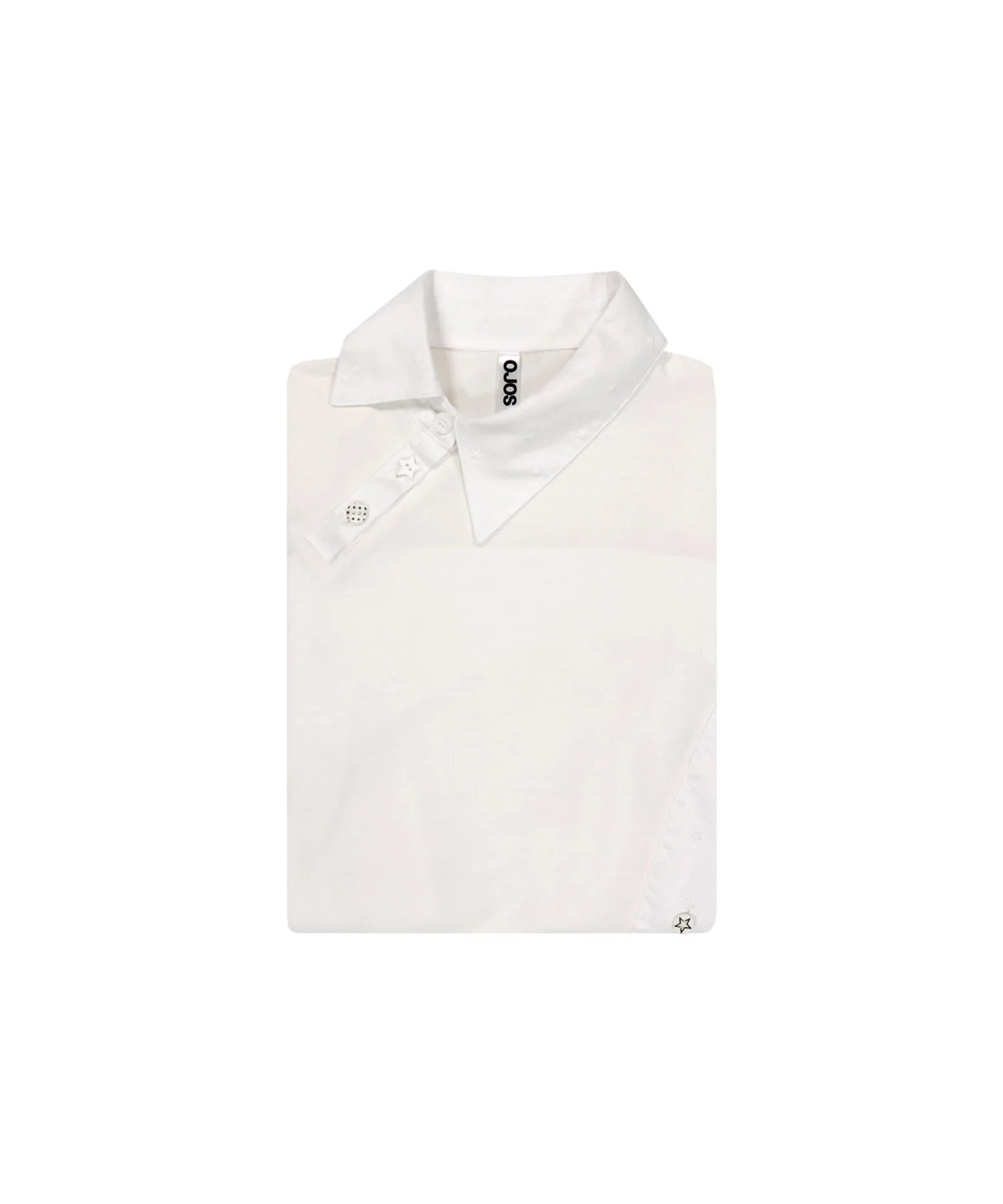 STARCUT JERSEY COLLAR TEE - OFF WHITE