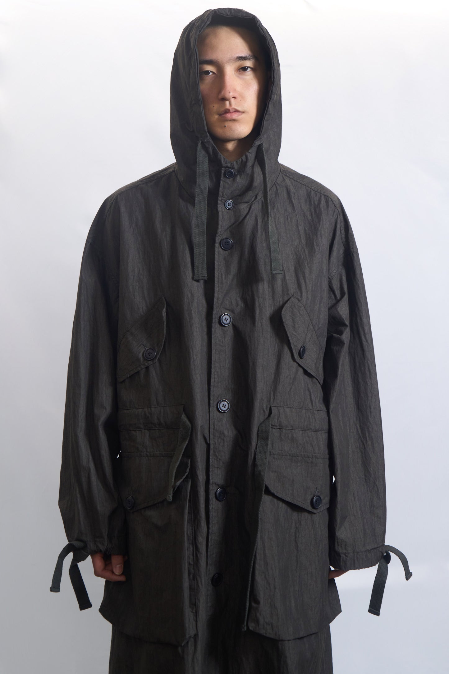 Rough Shell Coat Dust Charcoal