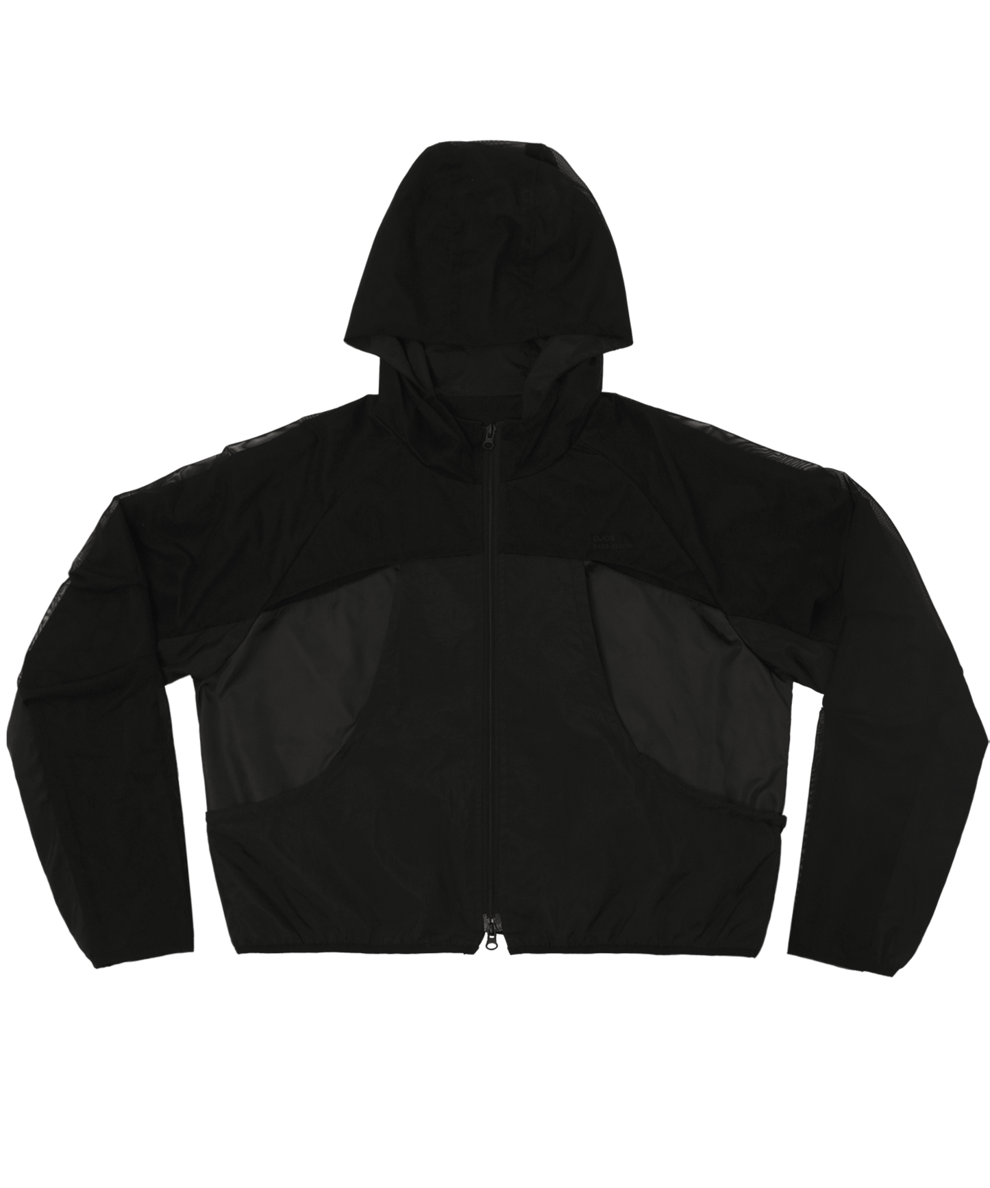 Double layered windbreaker black