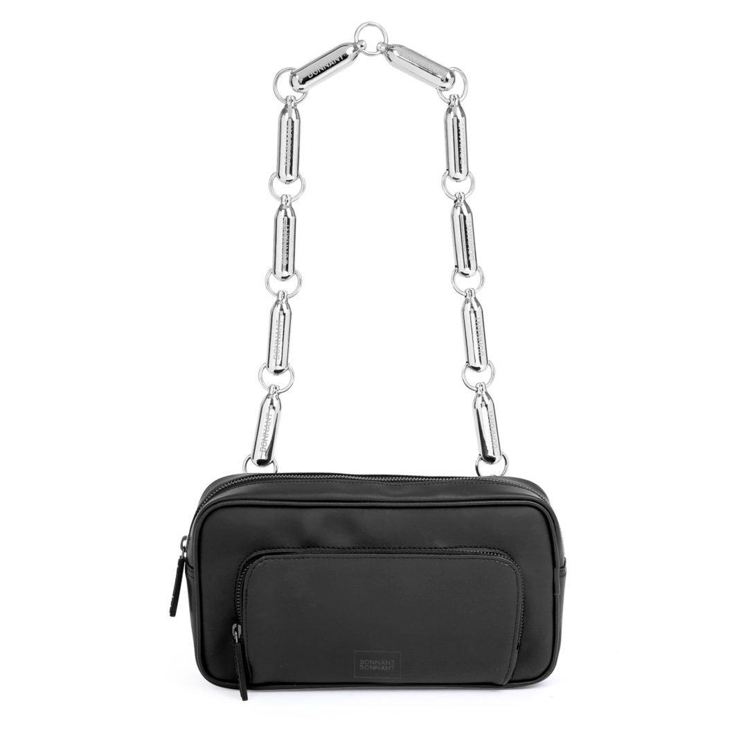 N₂O bum bag black vegan leather