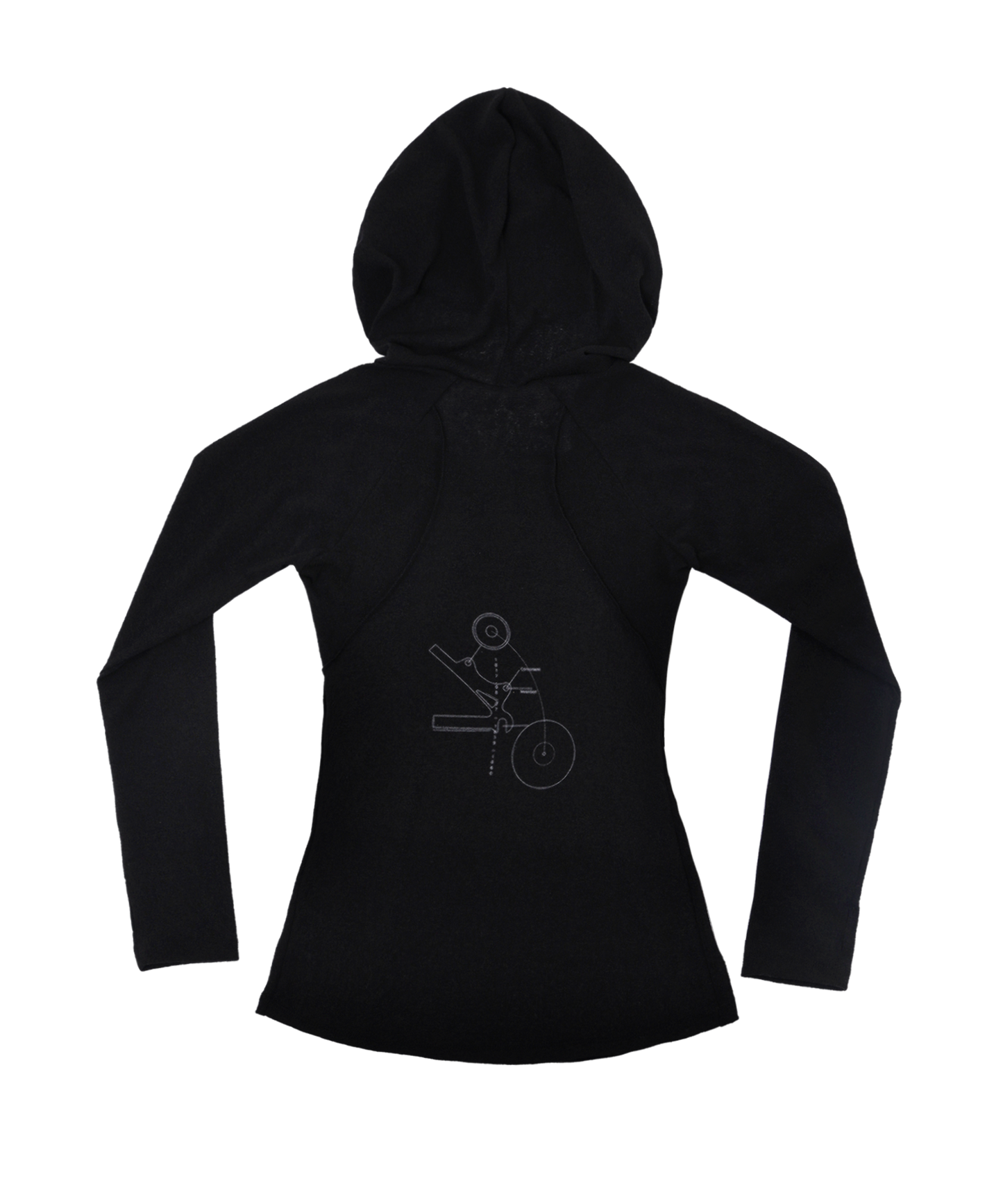 Wrap bolero knit hoodie black