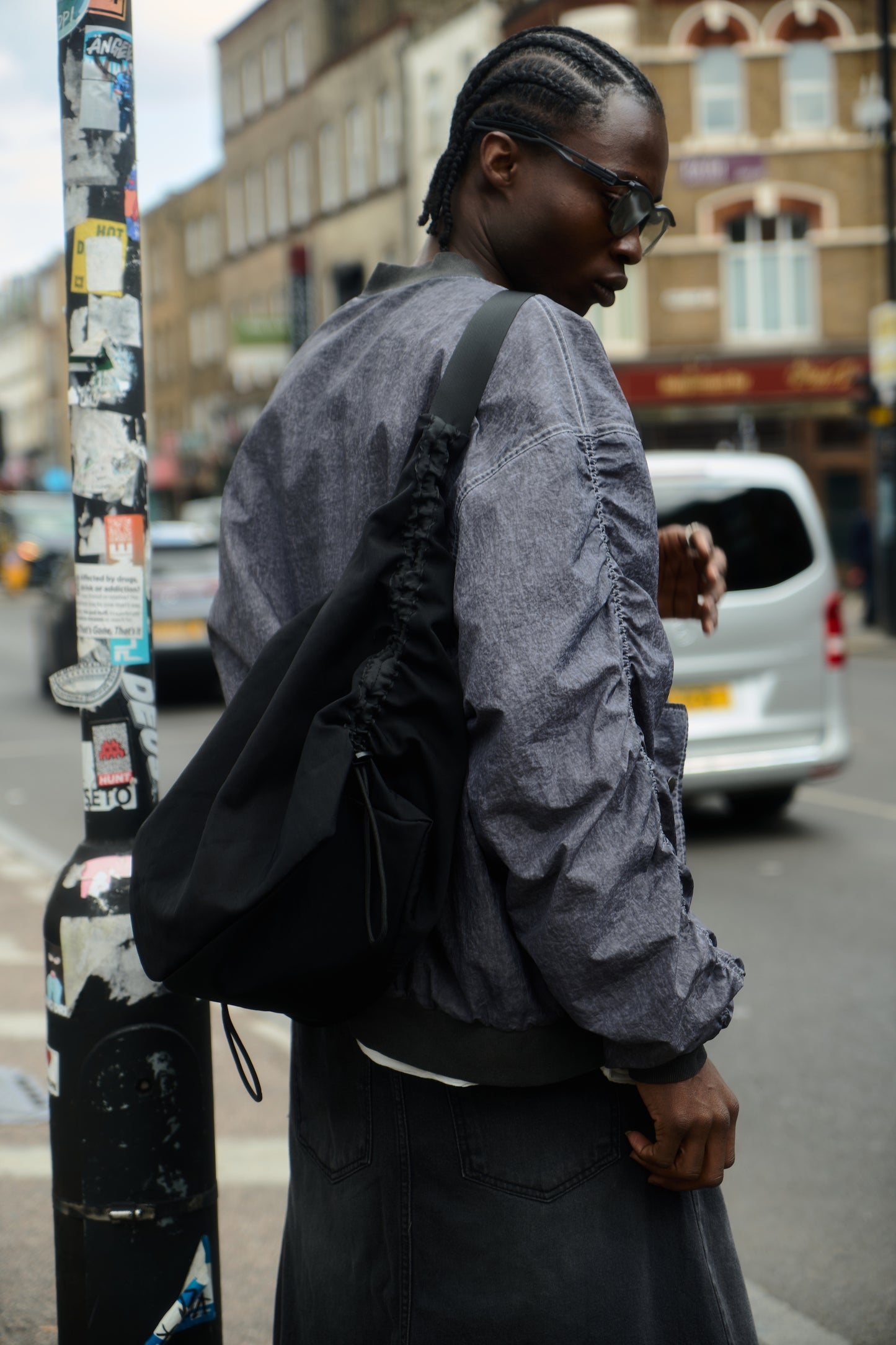 Drawstring crossbody bag