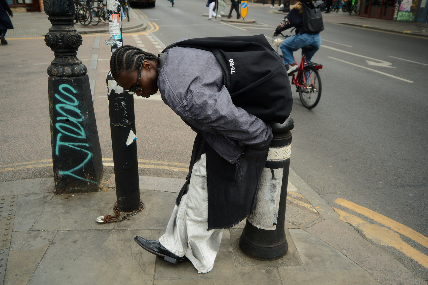 Utility Nylon Sling Bag Black