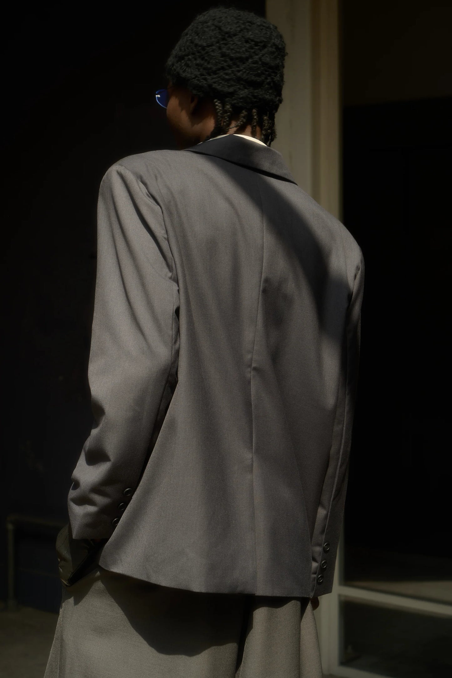 Pinstripe Panel Blazer