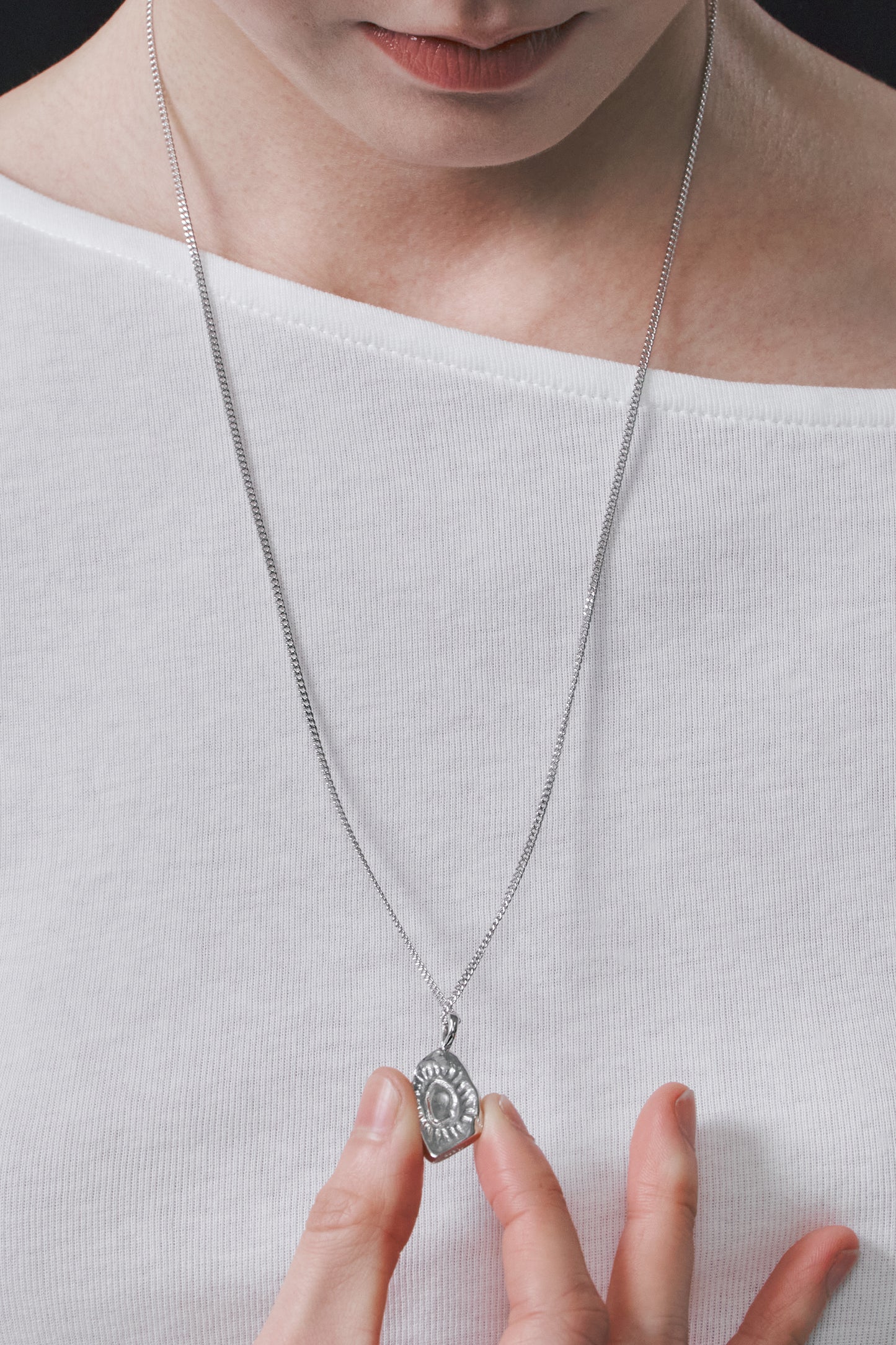 Flower fossil necklace (two)