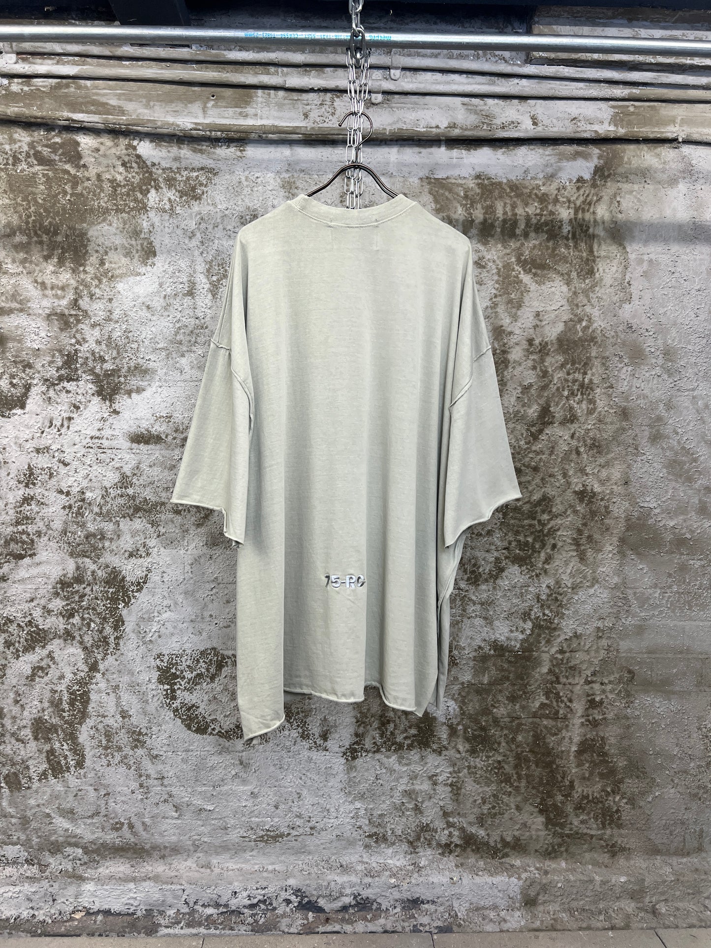 Seam Detail Tee Grey Green