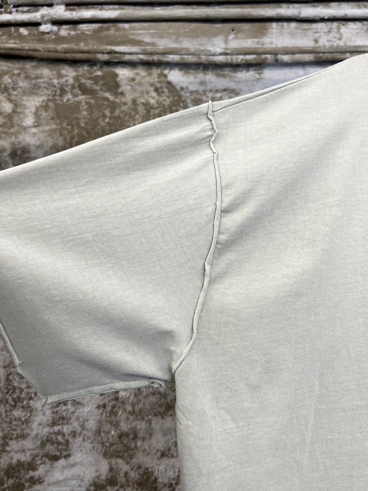 Seam Detail Tee Grey Green