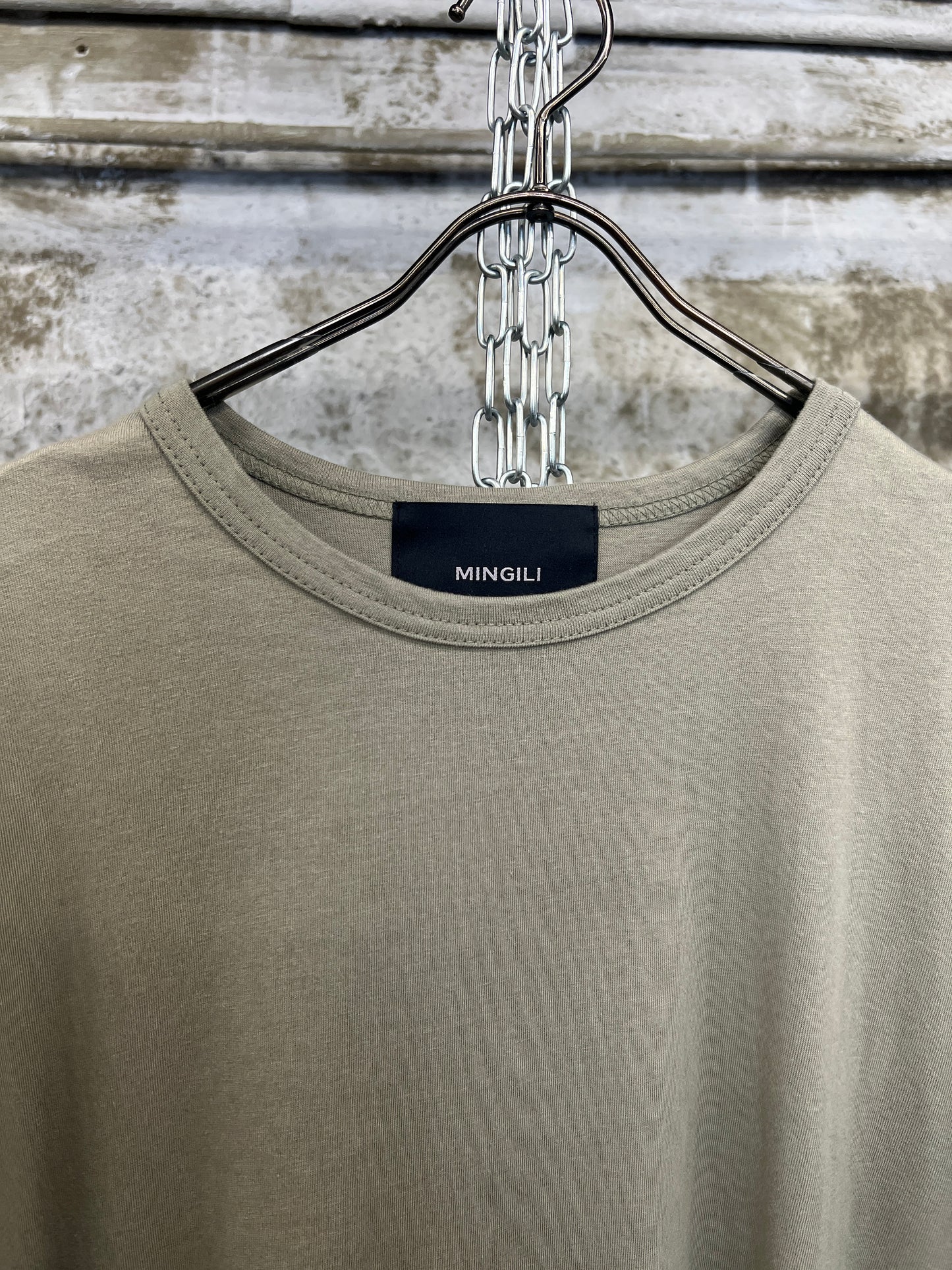 Essential Oversized Tee Gray Green