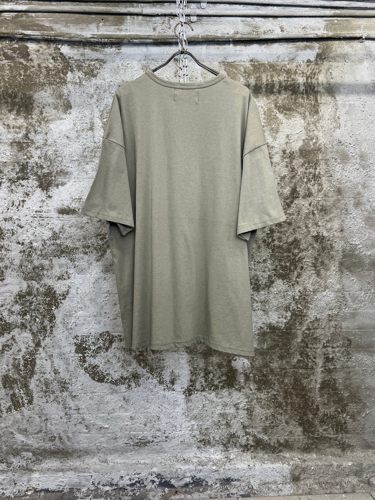 Essential Oversized Tee Gray Green