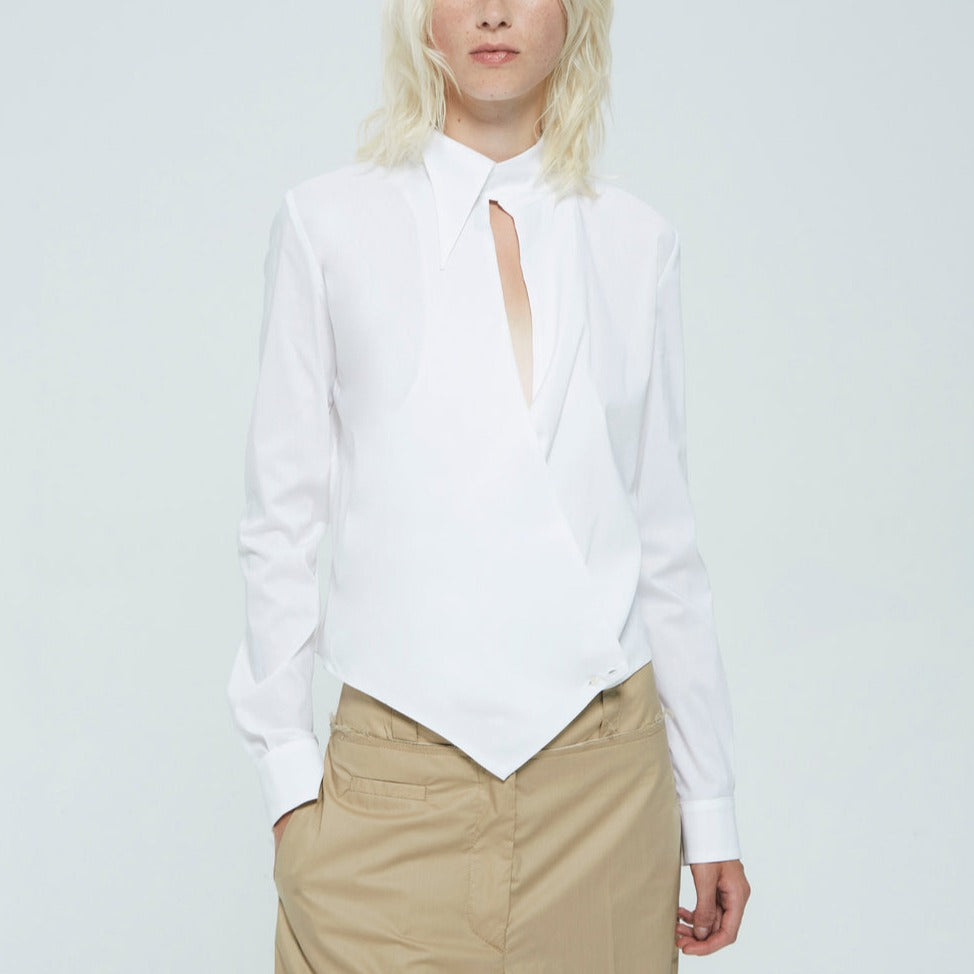 Shirt with slit