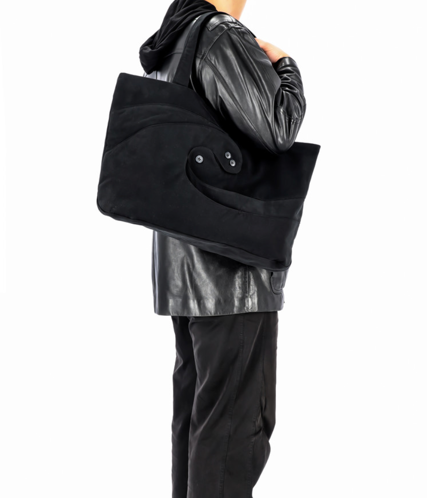 Spiral tote bag black