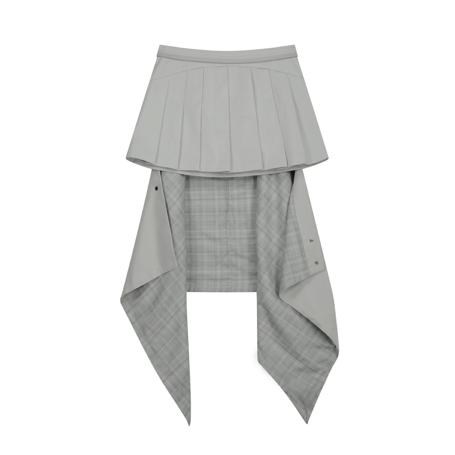 Multi panel Pleats Skirt Warm Grey
