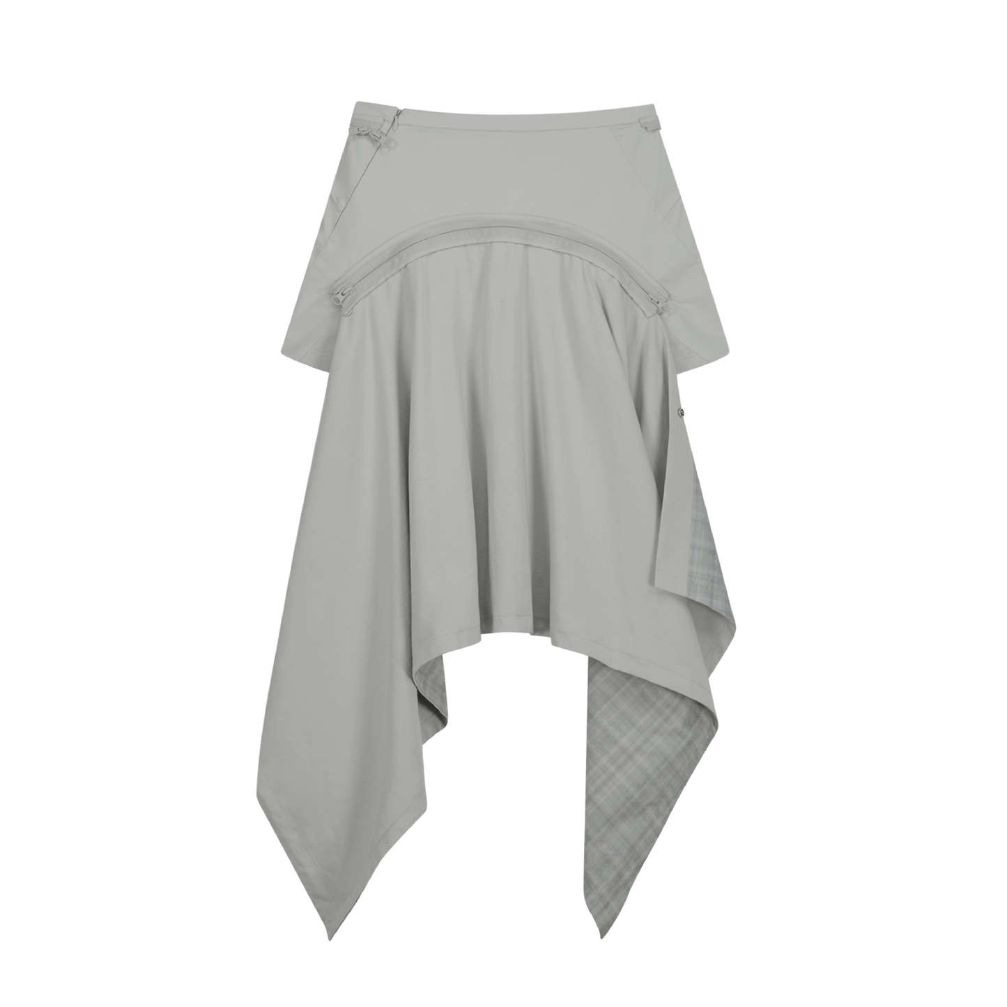 Multi panel Pleats Skirt Warm Grey