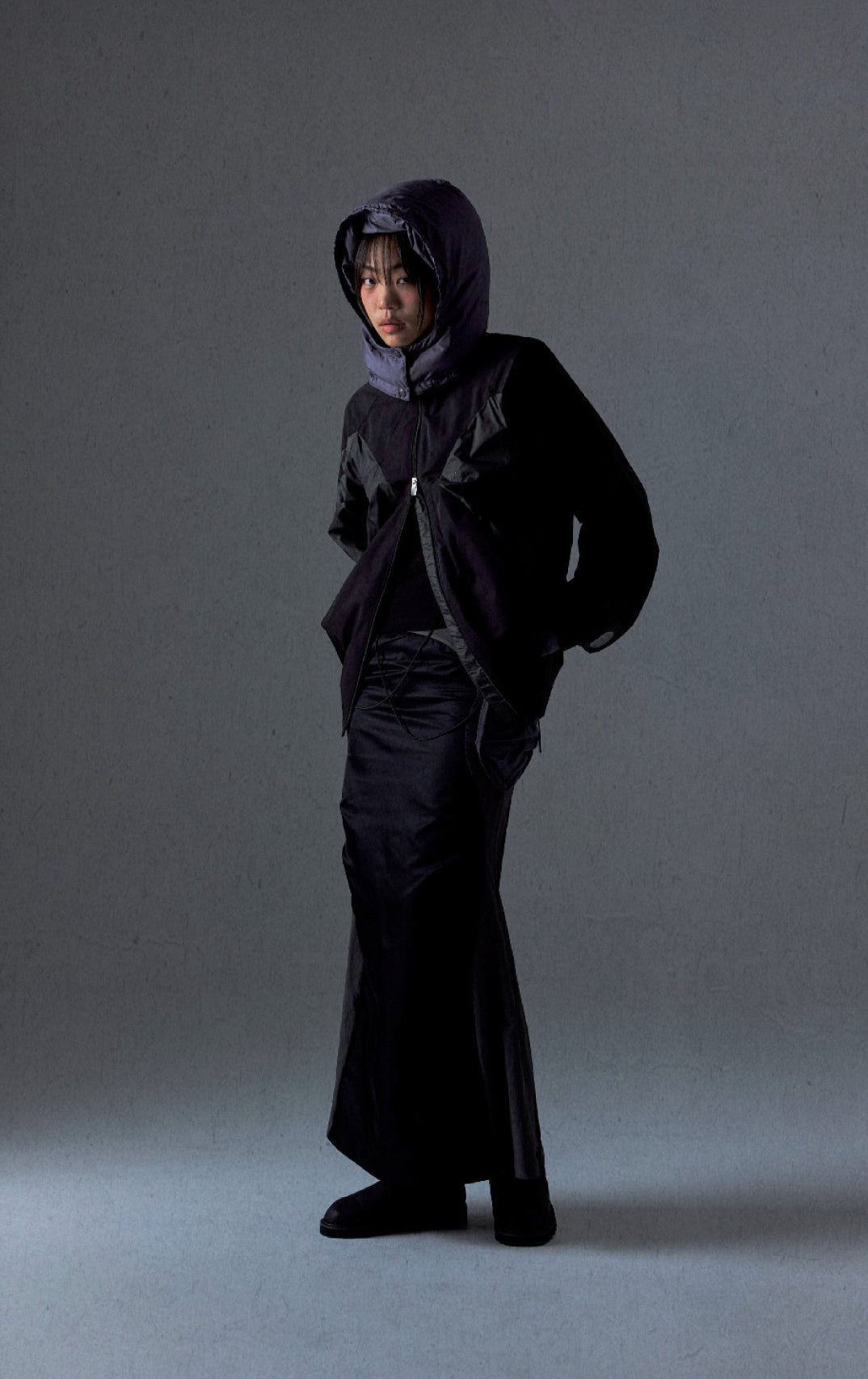 Pocket bag long skirt black