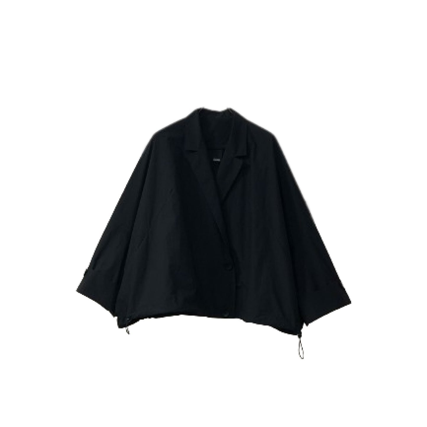 Recycled Nylon Wide Jacket Black