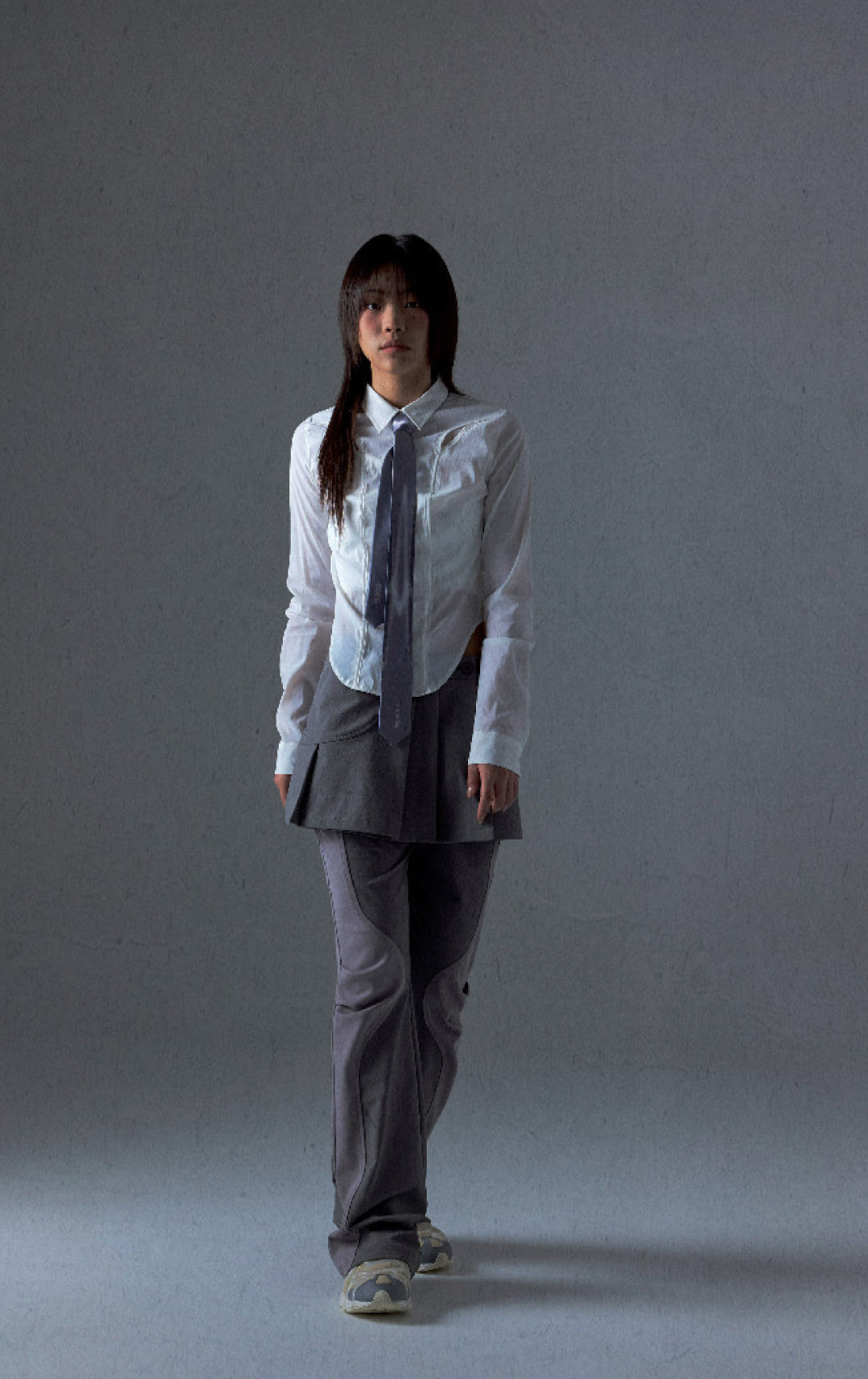 2-way pleats skirt pants