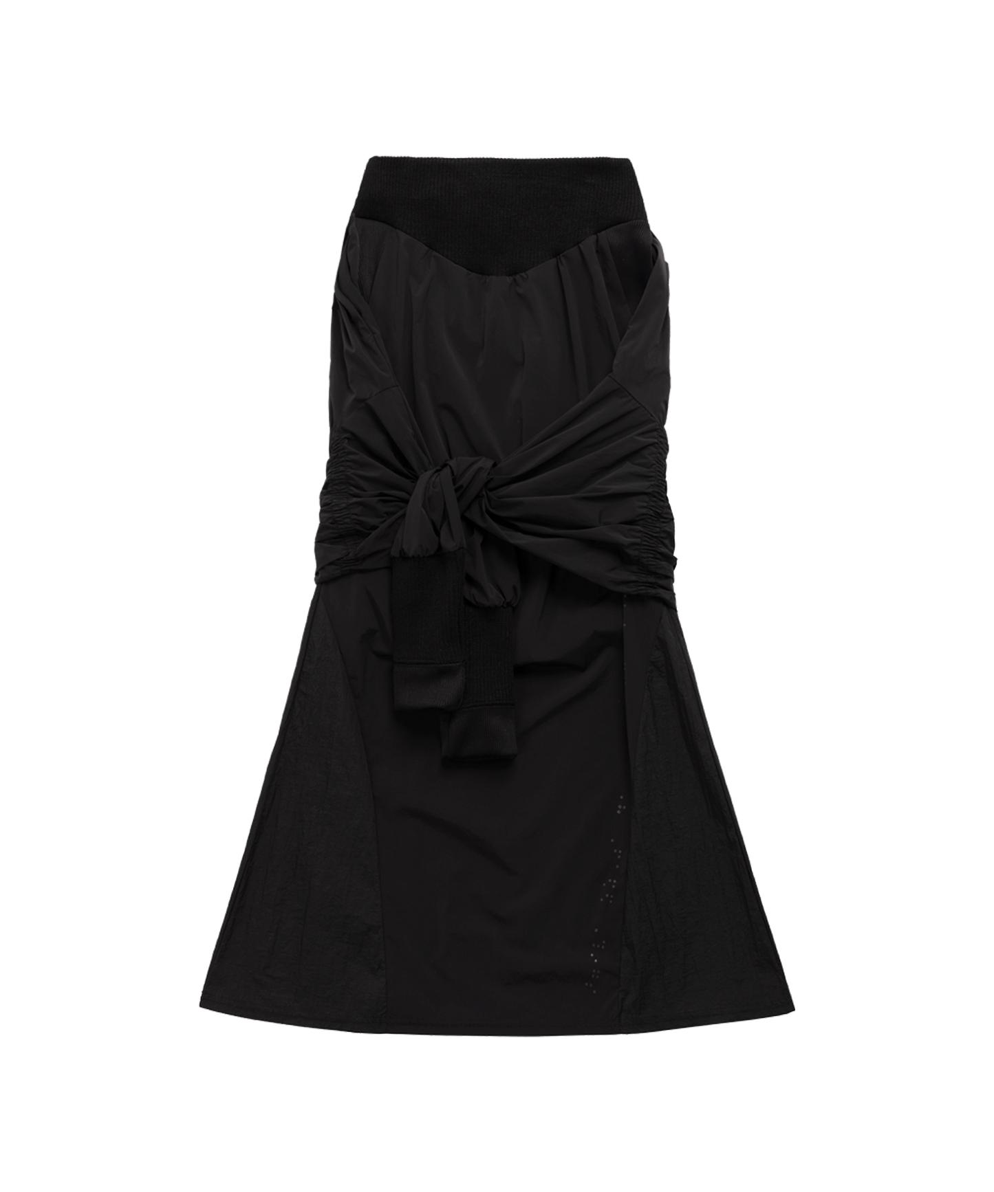 Open waist mermaid dress black