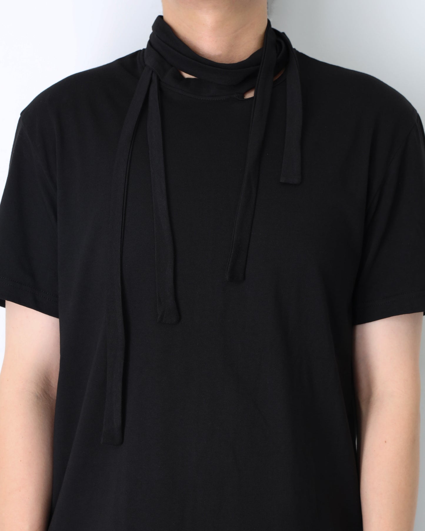DOUBLE COLLAR T-SHIRT_VER IMBALANCE(BLACK)