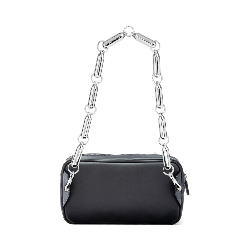 N₂O bum bag black vegan leather