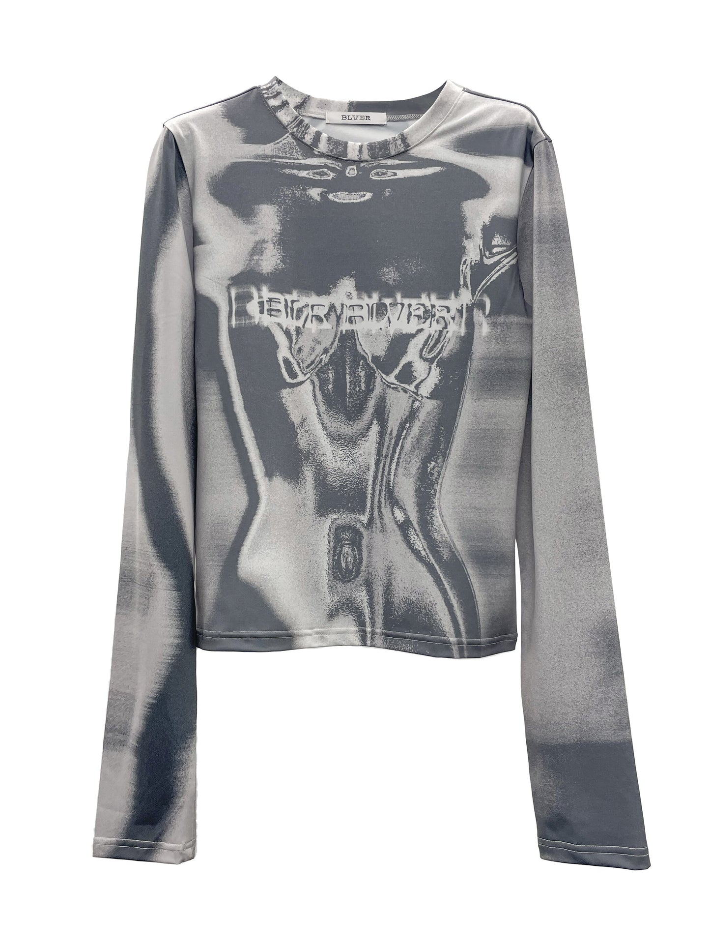 Body printed long sleeves top