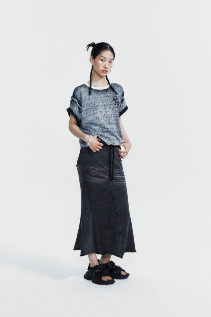 Acid Washed Mermaid Skirt
