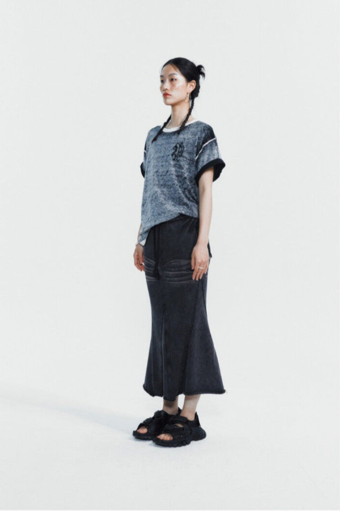 Acid Washed Mermaid Skirt