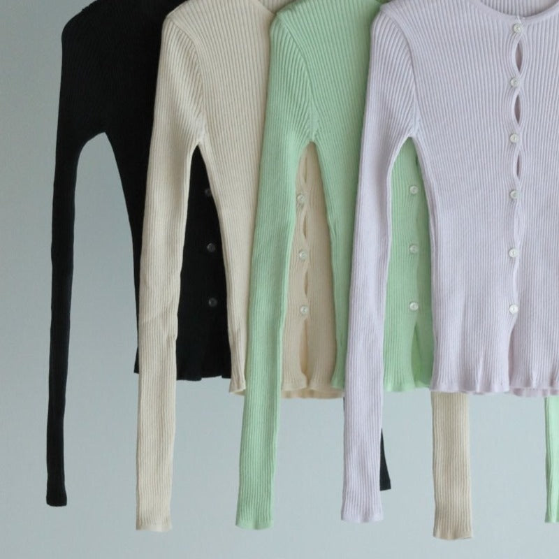 Feminine button cardigan