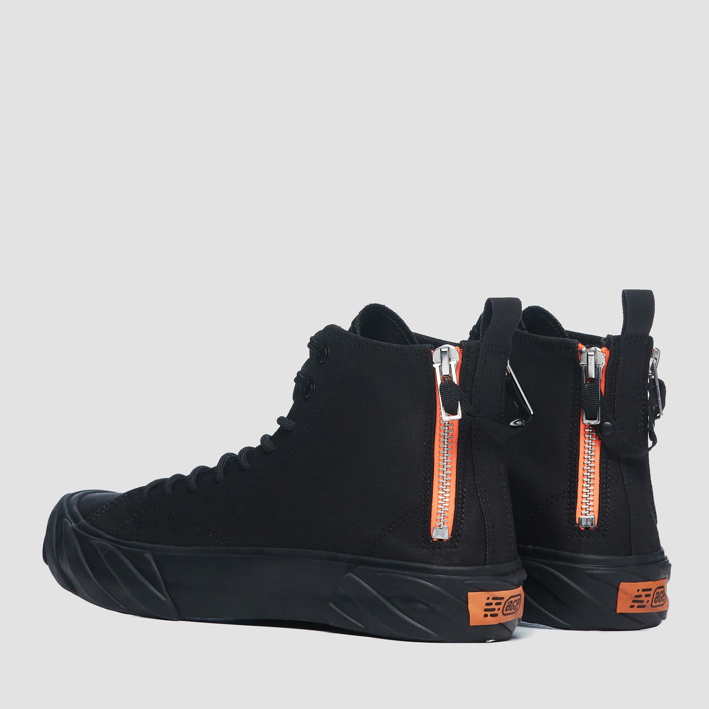 High Top Carbon Coated Canvas_Black & Orange