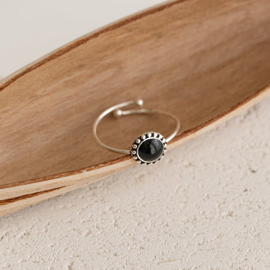 Silver And Onyx Ring