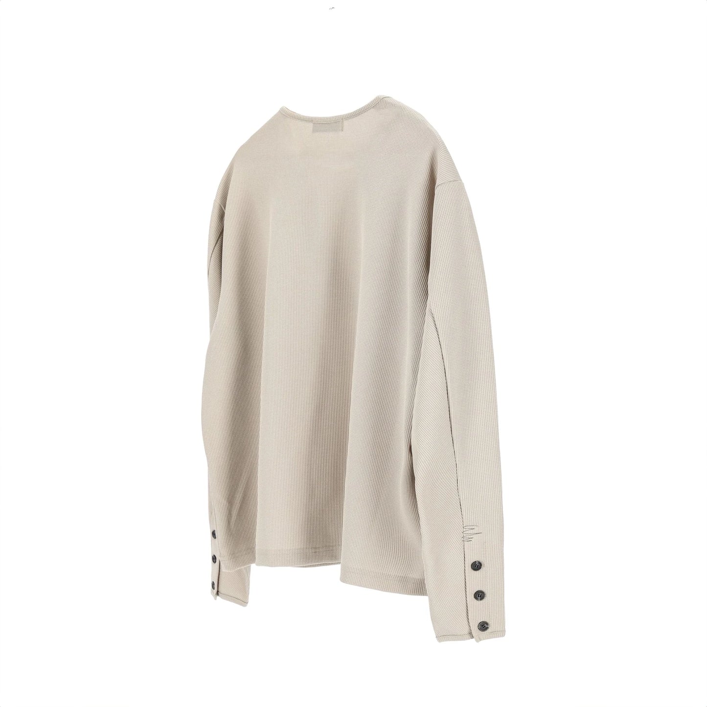 Crossline Henley Neck Long Sleeve Ivory