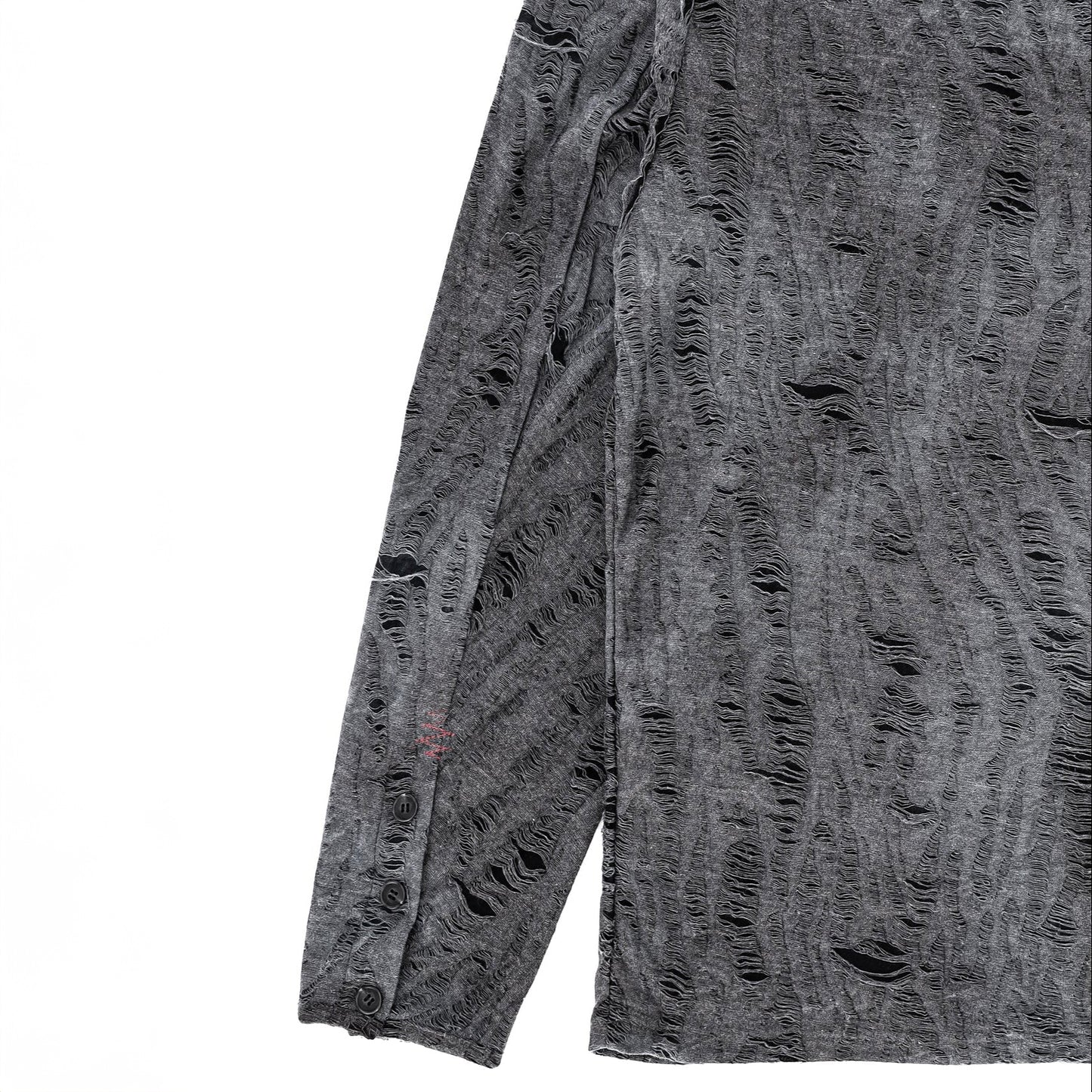 (T) Crossline Henley Neck Long Sleeve Black