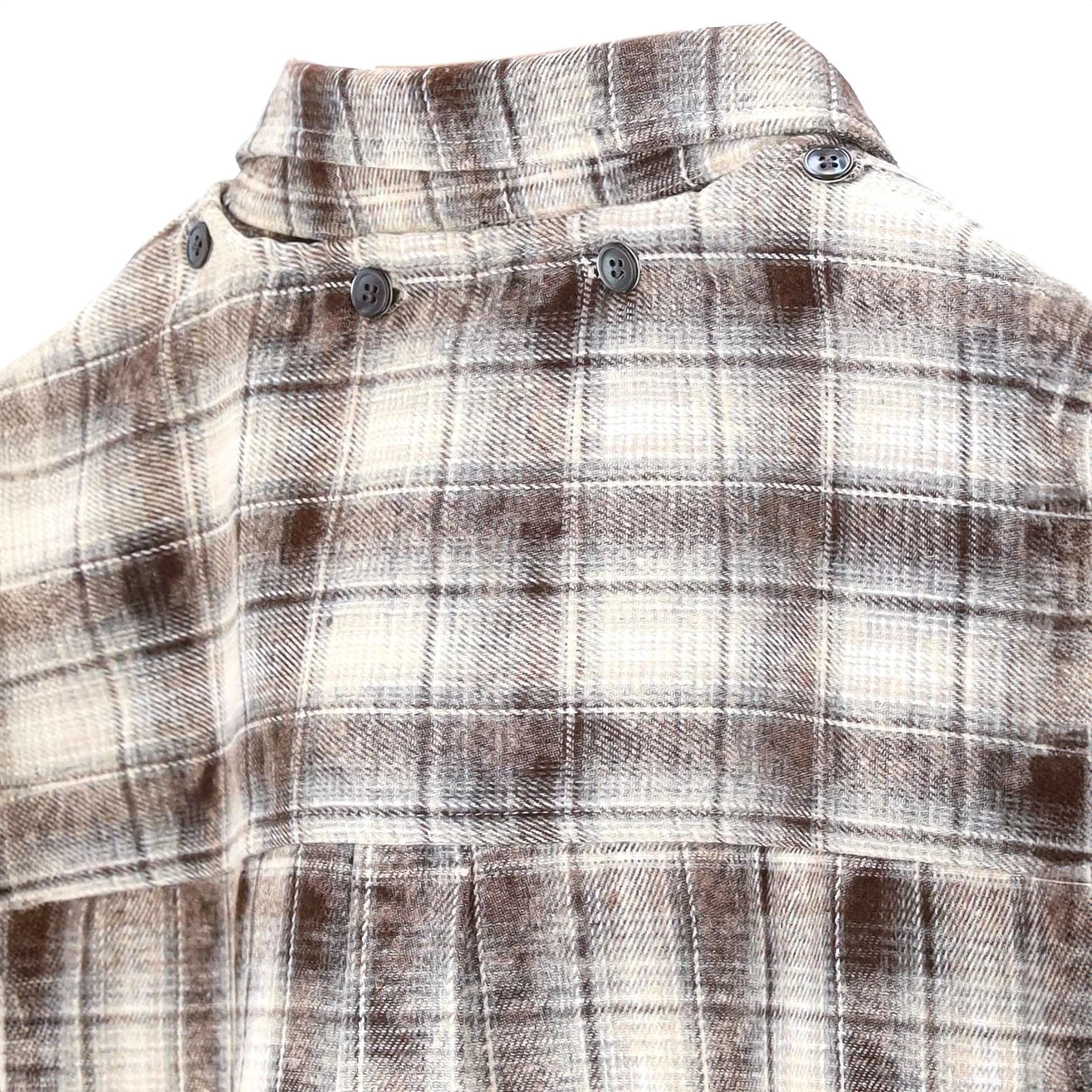 Dual-check shirt Fade Brown