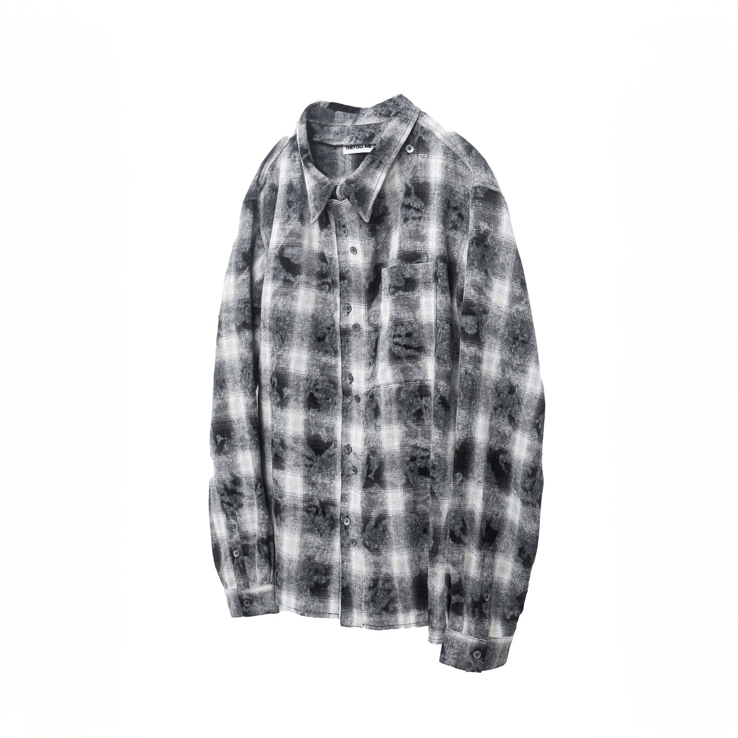 Dual-check shirt Fade Black