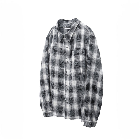 Dual-check shirt Fade Black